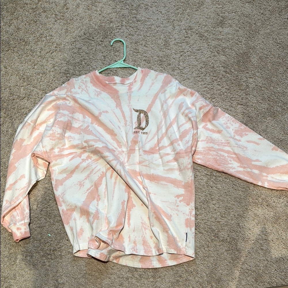 Pink and White Tie-Dye Sweatshirt